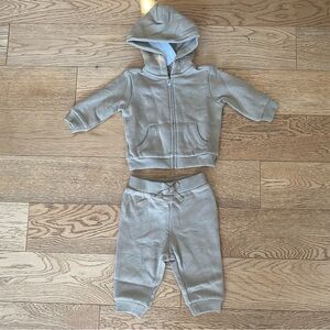 Ralph Lauren Kids Beige Zip Hoodie Jogger Fleece Tracksuit Tan Neutral Set 6M